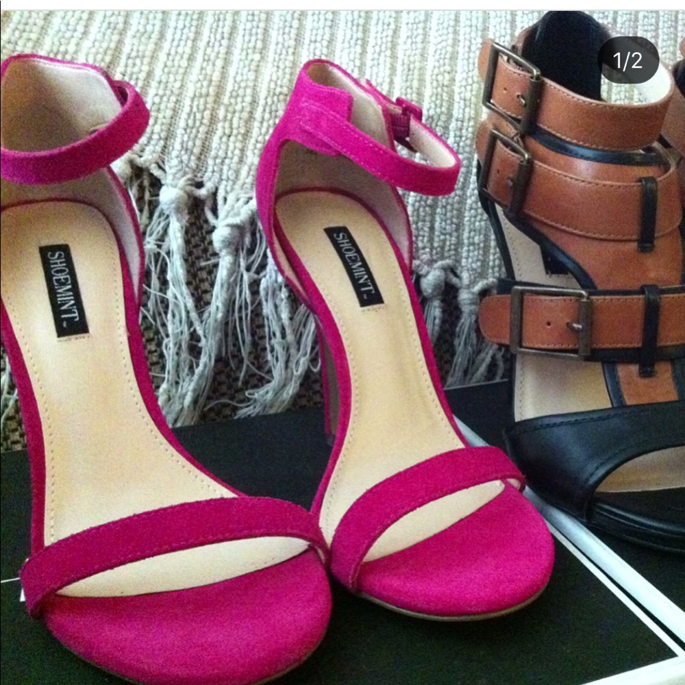 ✖️ShoeMint fuchsia pink strappy heels